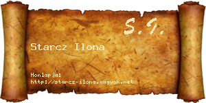 Starcz Ilona névjegykártya